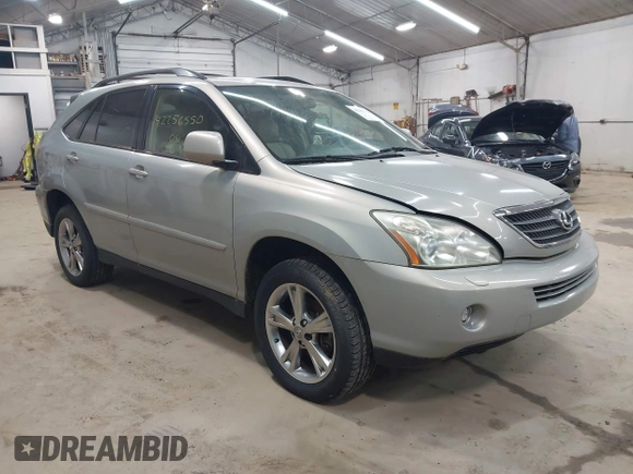 2006 Lexus RX 400h with VIN JTJHW31U960011640, listed as a IAAI auction lot 42256550 with 53,884 mi miles and . Bid and sale history available at DreamBid. Image 1.