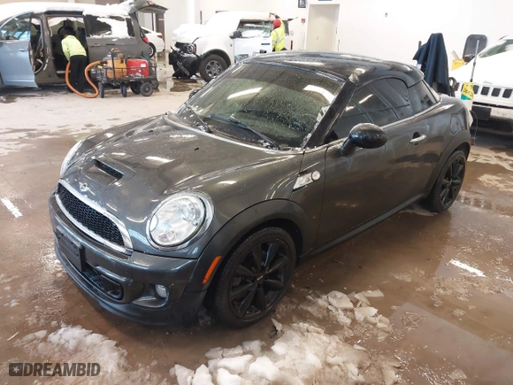 2012 MINI Cooper Coupe S with VIN WMWSX3C55CT154930, listed as a IAAI auction lot 41275698 with 108,222 mi miles. Bid and sale history available at carsss.com. Image 17.