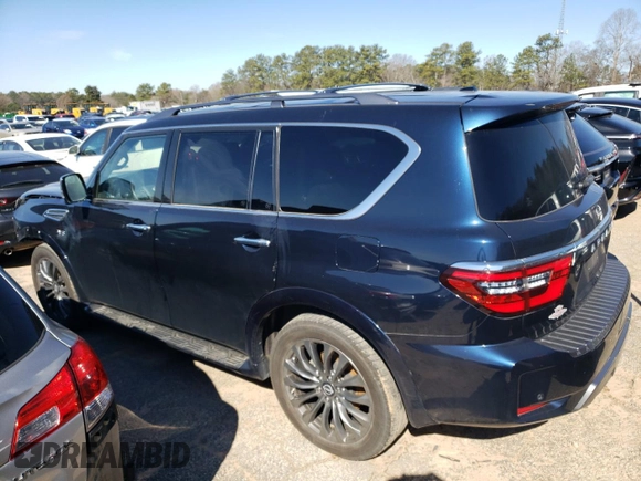 2021 Nissan Armada Platinum with VIN JN8AY2DA9M9373099, listed as a Copart auction lot 44125935 with 79,266 mi miles and Salvage Title. Bid and sale history available at carsss.com. Image 2.