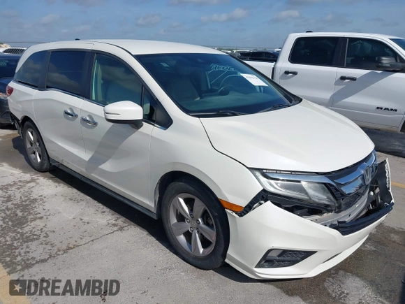 2018 Honda Odyssey EX with VIN 5FNRL6H57JB100035, listed as a IAAI auction lot 42582758 with 88,585 mi miles and . Bid and sale history available at DreamBid. Image 19.
