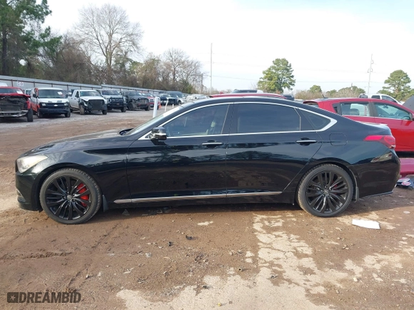 2015 Hyundai Genesis 5.0L with VIN KMHGN4JF7FU086088, listed as a IAAI auction lot 41532546 with 101,655 mi miles. Bid and sale history available at carsss.com. Image 14.