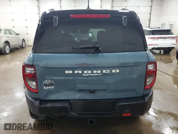 2021 Ford Bronco Sport Outer Banks with VIN 3FMCR9C69MRB27077, listed as a Copart auction lot 62323025 with 39,818 mi miles and Salvage title. Bid and sale history available at DreamBid. Image 6.
