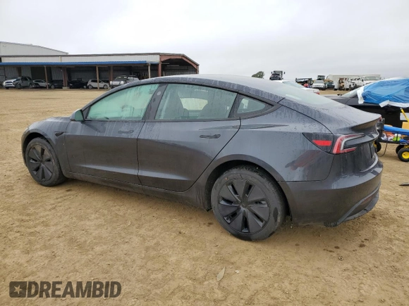 2025 Tesla Model 3 Long Range with VIN 5YJ3E1EA8SF920713, listed as a Copart auction lot 45182445 with 517 mi miles and Salvage title. Bid and sale history available at DreamBid. Image 2.