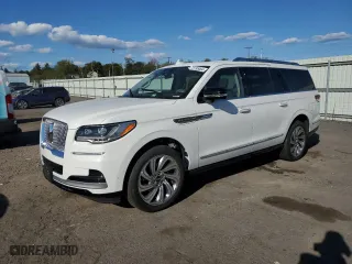 2023 Lincoln Navigator L Reserve with VIN 5LMJJ3LG9PEL04512, listed as a Copart auction lot 75195064 with 12,556 mi miles and Salvage Title. Bid and sale history available at carsss.com. Image 1.