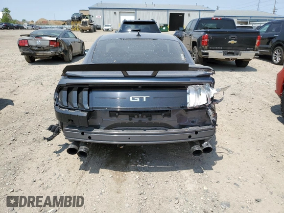 2021 Ford Mustang GT with VIN 1FA6P8CF0M5117502, listed as a Copart auction lot 58995535 with 29,087 mi miles and Salvage title. Bid and sale history available at DreamBid. Image 6.