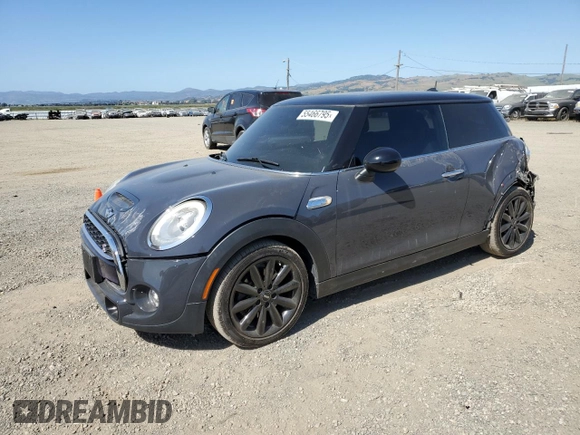 2017 MINI Hardtop Cooper S with VIN WMWXP7C30H2A46582, listed as a Copart auction lot 55466795 with 54,644 mi miles and Salvage title. Bid and sale history available at DreamBid. Image 1.
