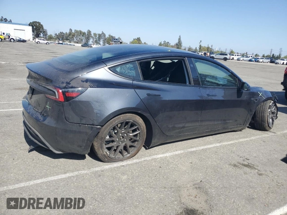 2025 Tesla Model 3 Long Range with VIN 5YJ3E1EA8SF896333, listed as a Copart auction lot 61876445 with 5,690 mi miles and Salvage title. Bid and sale history available at DreamBid. Image 3.