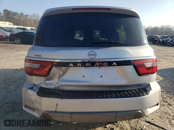 2021 Nissan Armada SV with VIN JN8AY2AD2M9661061, listed as a Copart auction lot 43980655 with 71,041 mi miles and Salvage Title. Bid and sale history available at carsss.com. Image 6.