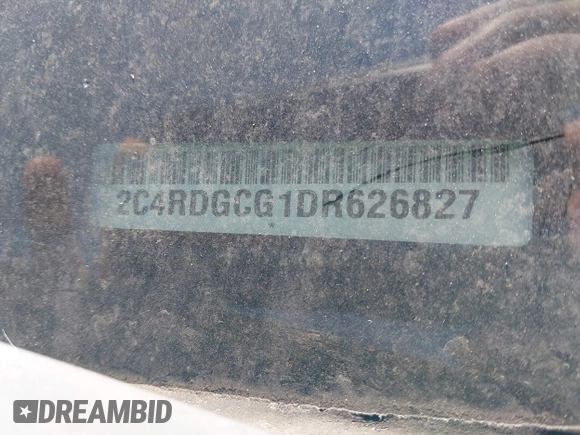 2013 Dodge Grand Caravan SXT with VIN 2C4RDGCG1DR626827, listed as a IAAI auction lot 38984754 with 224,487 mi miles and . Bid and sale history available at DreamBid. Image 12.