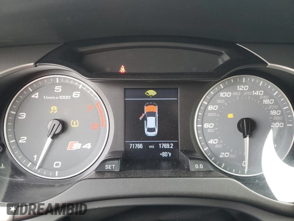 2011 Audi S4 Premium Plus with VIN WAUDGAFL5BA084136, listed as a Copart auction lot 44497285 with 71,766 mi miles and Salvage Title. Bid and sale history available at carsss.com. Image 9.