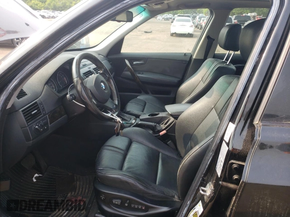 2007 BMW X3 3.0si with VIN WBXPC93437WF13037, listed as a Copart auction lot 59544955 with 120,751 mi miles and Salvage title. Bid and sale history available at DreamBid. Image 7.