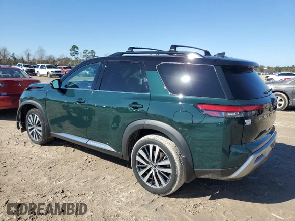 2022 Nissan Pathfinder Platinum with VIN 5N1DR3DH8NC269387, listed as a Copart auction lot 43648835 with 32,292 mi miles and Salvage title. Bid and sale history available at DreamBid. Image 2.