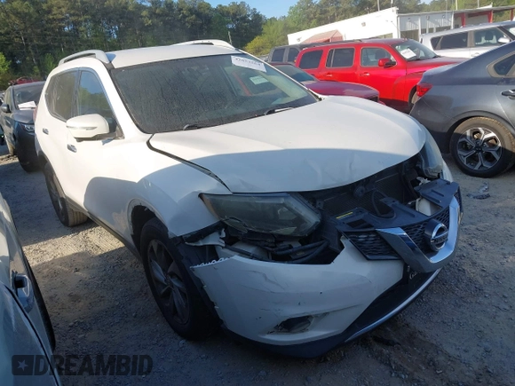 2014 Nissan Rogue SV with VIN 5N1AT2MT7EC751433, listed as a IAAI auction lot 42053564 with 207,476 mi miles and . Bid and sale history available at DreamBid. Image 1.