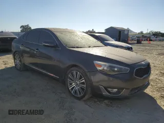 2014 Kia Cadenza Premium with VIN KNALN4D78E5128880, listed as a Copart auction lot 76414274 with 182,942 mi miles and Salvage Title. Bid and sale history available at carsss.com. Image 4.