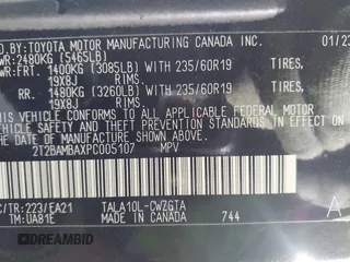 2023 Lexus RX 350 with VIN 2T2BAMBAXPC005107, listed as a IAAI auction lot 42287535 with 51,672 mi miles and . Bid and sale history available at DreamBid. Image 9.