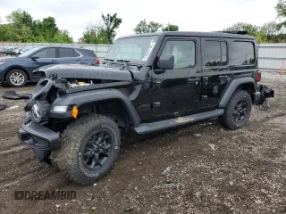 2021 Jeep Wrangler Unlimited Sport S z VIN 1C4HJXDN0MW566970, wystawiony jako Copart lot #57655765 z przebiegiem 24 751 mil mil oraz Szkoda całkowita • Salvage title. Historia ofert i sprzedaży dostępna na DreamBid. Obrazek 1.