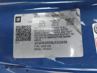 2020 Chevrolet Camaro 1LT с VIN 1G1FB1RS9L0113439, выставлен на аукционе IAAI как лот 41513360 с пробегом 53 270 миль миль и . История ставок и продаж доступна на DreamBid. Изображение 9.
