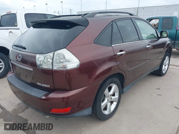 2008 Lexus RX 350 with VIN JTJGK31U680012447, listed as a IAAI auction lot 41844565 with 224,326 mi miles and . Bid and sale history available at DreamBid. Image 4.