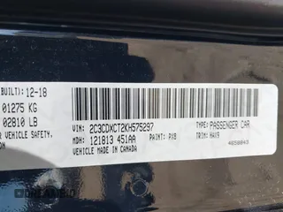 2019 Dodge Charger R/T with VIN 2C3CDXCT2KH575297, listed as a IAAI auction lot 41661339 with 119,854 mi miles and . Bid and sale history available at DreamBid. Image 9.
