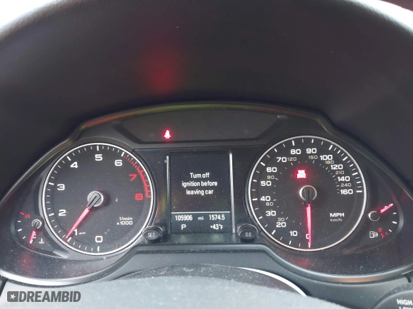 2014 Audi Q5 Premium Plus with VIN WA1LFAFP7EA099126, listed as a IAAI auction lot 41802414 with 105,906 mi miles. Bid and sale history available at carsss.com. Image 7.