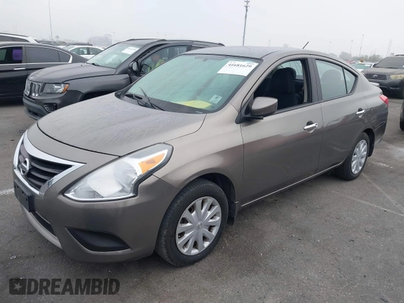 2015 Nissan Versa S Plus with VIN 3N1CN7AP9FL810597, listed as a IAAI auction lot 41681629 with 133,777 mi miles. Bid and sale history available at carsss.com. Image 2.