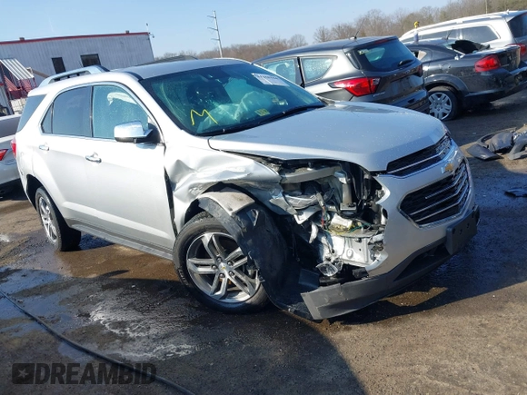 2016 Chevrolet Equinox LTZ with VIN 2GNFLGEK5G6197177, listed as a IAAI auction lot 41468464 with 56,680 mi miles. Bid and sale history available at carsss.com. Image 1.