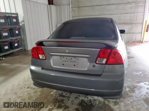 2005 Honda Civic VP with VIN 1HGES16375L026092, listed as a Copart auction lot 54201955 with Not Provided miles and Clean Title. Bid and sale history available at DreamBid. Image 6.