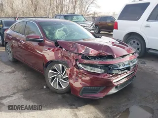 2019 Honda Insight Touring with VIN 19XZE4F95KE020308, listed as a IAAI auction lot 41814069 with 62,680 mi miles and . Bid and sale history available at carsss.com. Image 1.