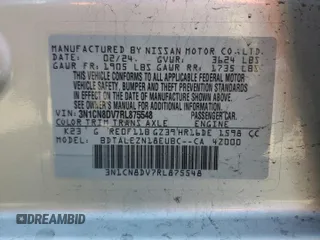 2024 Nissan Versa S with VIN 3N1CN8DV7RL875548, listed as a Copart auction lot 49424065 with 10,154 mi miles and Salvage Title. Bid and sale history available at DreamBid. Image 15.