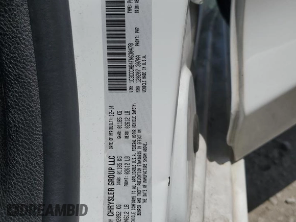 2015 Chrysler 200 Limited with VIN 1C3CCCAB4FN630478, listed as a Copart auction lot 50972515 with 96,311 mi miles and Salvage title. Bid and sale history available at DreamBid. Image 12.
