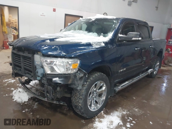 2019 Ram 1500 Big Horn/Lone Star with VIN 1C6SRFFT8KN908051, listed as a IAAI auction lot 41598931 with 95,612 mi miles. Bid and sale history available at carsss.com. Image 17.