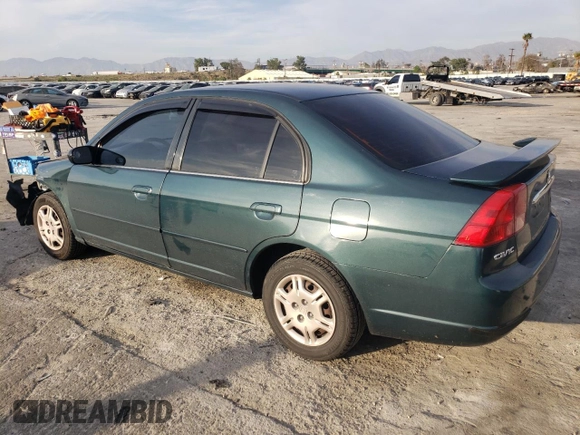 2001 Honda Civic LX with VIN JHMES15591S001856, listed as a Copart auction lot 45950495 with 98,466 mi miles and Salvage Title. Bid and sale history available at carsss.com. Image 2.