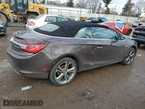 2017 Buick Cascada Premium with VIN W04WH3N5XHG001582, listed as a Copart auction lot 43045885 with 75,173 mi miles and Salvage title. Bid and sale history available at DreamBid. Image 3.