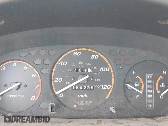 1998 Honda CR-V LX with VIN JHLRD1845WC078826, listed as a IAAI auction lot 41893203 with 198,236 mi miles and . Bid and sale history available at DreamBid. Image 7.