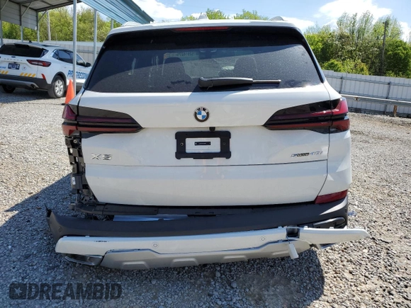 2025 BMW X5 sDrive40i with VIN 5UX13EU06S9Z39038, listed as a Copart auction lot 52816275 with Not provided miles and Salvage title. Bid and sale history available at DreamBid. Image 6.