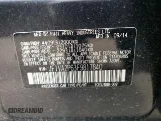 2015 Subaru WRX STI z VIN JF1VA2P63F9817840, wystawiony jako Copart lot #58302783 z przebiegiem 48 456 mil mil oraz . Historia ofert i sprzedaży dostępna na DreamBid. Obrazek 15.