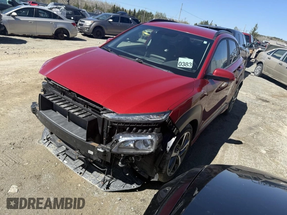 2020 Hyundai Kona Limited z VIN KM8K3CA52LU428169, wystawiony jako Copart lot #57976125 z przebiegiem 62 593 mil mil oraz Szkoda całkowita • Salvage title. Historia ofert i sprzedaży dostępna na DreamBid. Obrazek 1.
