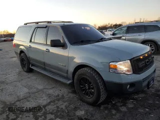 2007 Ford Expedition Max XLT with VIN 1FMFK16587LA37671, listed as a Copart auction lot 87729795 with 143,723 mi miles and Salvage title. Bid and sale history available at DreamBid. Image 4.
