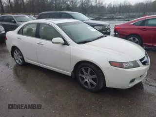 2005 Acura TSX with VIN JH4CL96865C02O084, listed as a IAAI auction lot 41909124 with 177,568 mi miles. Bid and sale history available at carsss.com. Image 1.