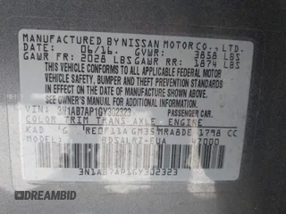 2016 Nissan Sentra SV with VIN 3N1AB7AP1GY302323, listed as a IAAI auction lot 41887218 with 138,335 mi miles and . Bid and sale history available at DreamBid. Image 9.