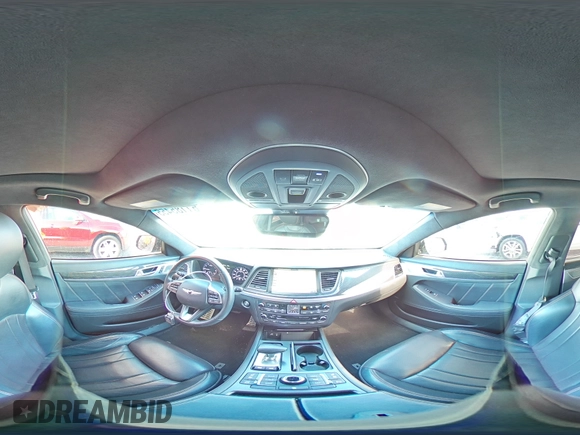 2018 Genesis G80 Sport with VIN KMHGN4JB4JU216186, listed as a Copart auction lot 61185455 with 62,147 mi miles and Salvage title. Bid and sale history available at DreamBid. Image 14.