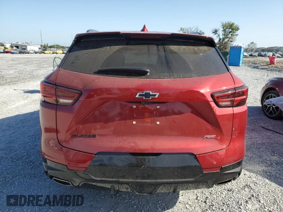 2023 Chevrolet Blazer RS with VIN 3GNKBERS1PS226319, listed as a Copart auction lot 54882465 with 18,453 mi miles and Salvage title. Bid and sale history available at DreamBid. Image 6.