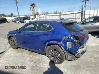 2021 Lexus UX with VIN JTHE9JBH4M2039025, listed as a Copart auction lot 41809335 with 58,569 mi miles and Salvage Title. Bid and sale history available at carsss.com. Image 2.