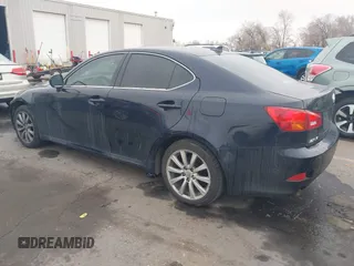 2007 Lexus IS 250 with VIN JTHCK262172012313, listed as a IAAI auction lot 41420035 with 219,830 mi miles. Bid and sale history available at carsss.com. Image 3.