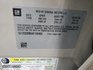 2010 Chevrolet Malibu LT w/1LT with VIN 1G1ZC5EB5AF158492, listed as a Copart auction lot 48325415 with 178,638 mi miles and Salvage Title. Bid and sale history available at carsss.com. Image 13.