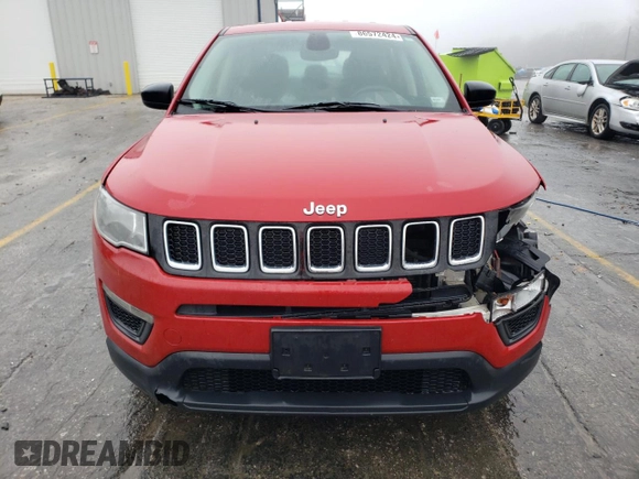 2017 Jeep Compass Sport with VIN 3C4NJCAB7HT668302, listed as a Copart auction lot 86572424 with 217,437 mi miles and Salvage Title. Bid and sale history available at carsss.com. Image 5.