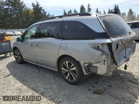 2018 Honda Odyssey Elite with VIN 5FNRL6H95JB076708, listed as a Copart auction lot 54906505 with 88,251 mi miles and Salvage title. Bid and sale history available at DreamBid. Image 2.