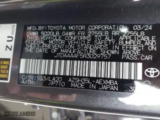2024 Toyota Crown XLE with VIN JTDAAAAF5R3029757, listed as a IAAI auction lot 41773356 with 13,510 mi miles. Bid and sale history available at carsss.com. Image 9.