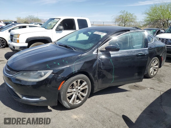 2015 Chrysler 200 Limited with VIN 1C3CCCAB7FN599212, listed as a Copart auction lot 53280195 with 275,033 mi miles and Salvage Title. Bid and sale history available at DreamBid. Image 1.