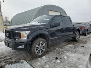 2019 Ford F-150 XL with VIN 1FTEW1E54KKE61689, listed as a Copart auction lot 87960225 with 94,355 mi miles and Salvage Title. Bid and sale history available at carsss.com. Image 1.
